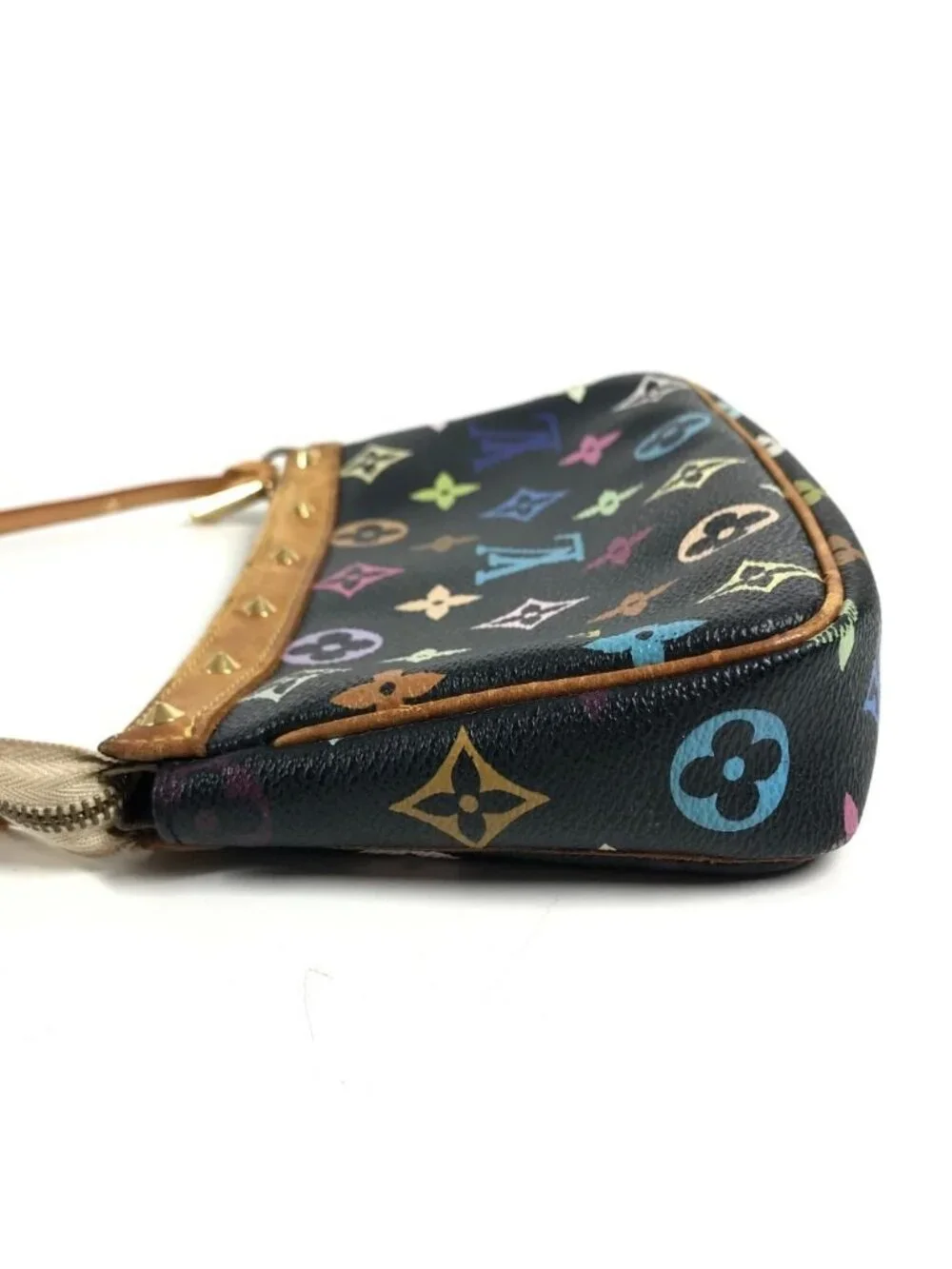 Louis Vuitton Shoulder Bag Pochette Soir Monogram Multicolor Canvas Noir Black